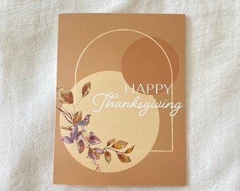 Happy Thanksgiving cards for friends and family | Cute thanksgiving holiday cards | Fall and autumn greeting card