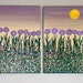 Sunset Flower Paintings, Set of 2