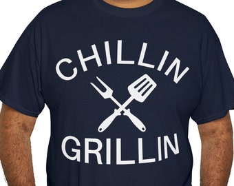 Chillin and Grillin BBQ Shirt: Cookout T-Shirt for Men and Women