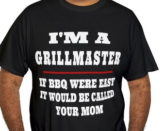 Funny Grillmaster BBQ T-Shirt, Grilling Gift for Men