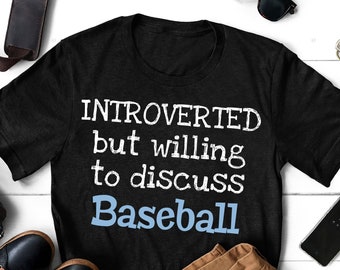 Introverted Baseball Lover T-Shirt: Funny Baseball Gift