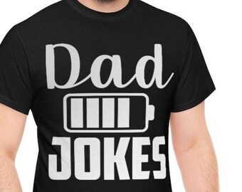 Dad Jokes Battery T-Shirt, Father's Day Gift