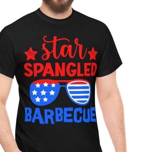 Star Spangled Barbecue T-Shirt: 4th of July Patriotic BBQ