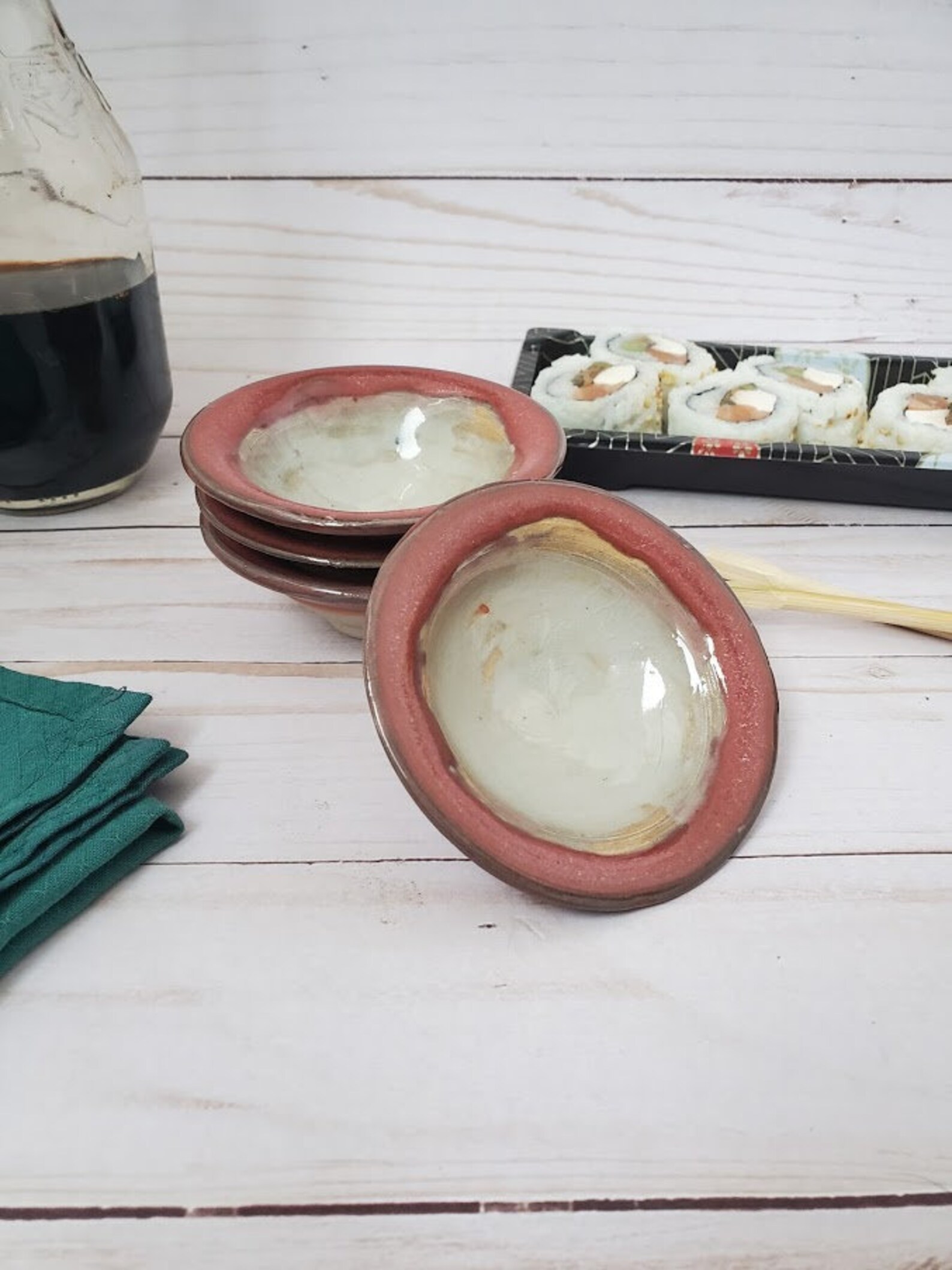 Set of 4 ceramic dipping cups food prep sauce cups Etsy