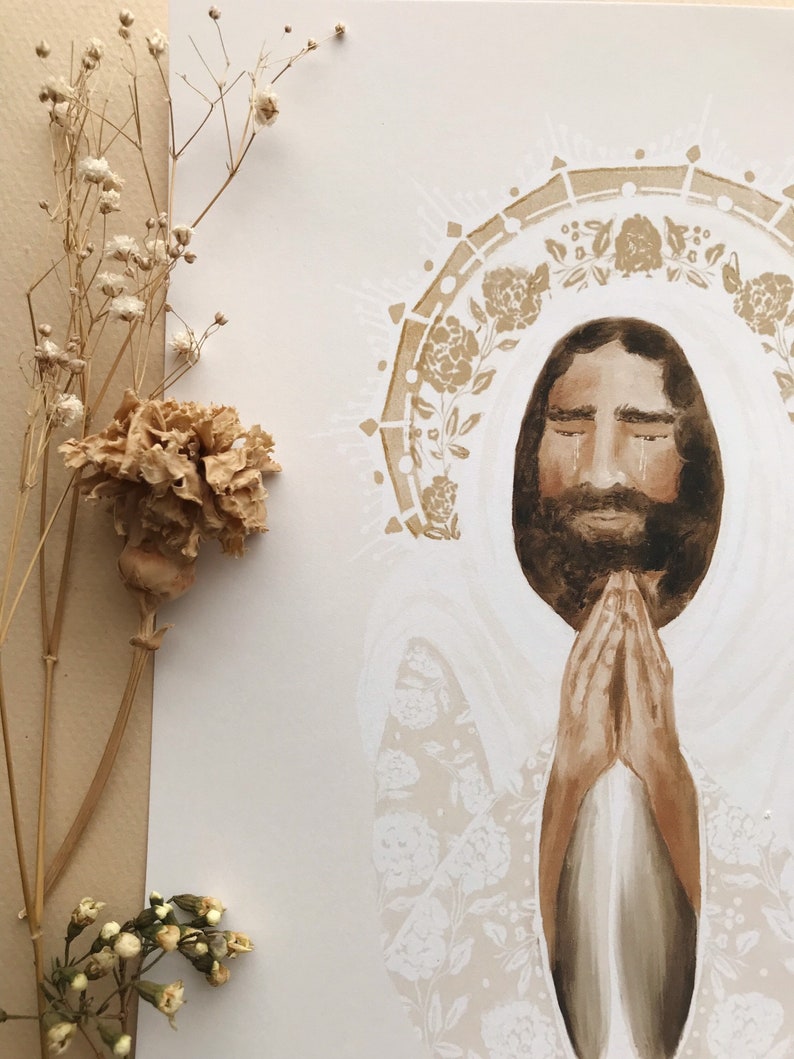 Jesus Wept, Jesus Christ, Jesus Art, Faith Based Art, Art, Christian