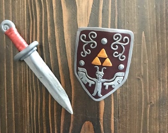 Leyenda de Zelda Clay Handmade Link's Hero Sword y Master Shield Wind Waker