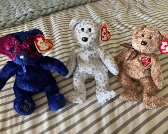 Vintage Beanie Babies - The Beginning, Marci Gras, 2002 Signature Beat