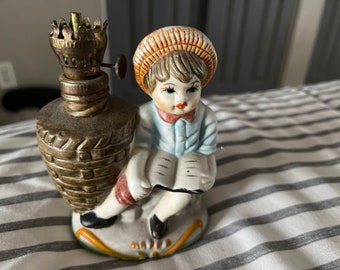 Vintage Oil Lamp Base 1970s No Wick No Shade