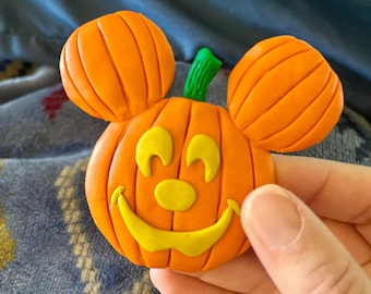 Halloween Magnet, Fish Extender Gift, Disney Inspired, October Pumpkin Door Magnet, DCL Disney Cruise Ship, Mouse Shaped