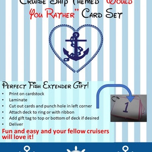DCL Fish Extender Would You Rather Cruise Game Gift - Digital Download