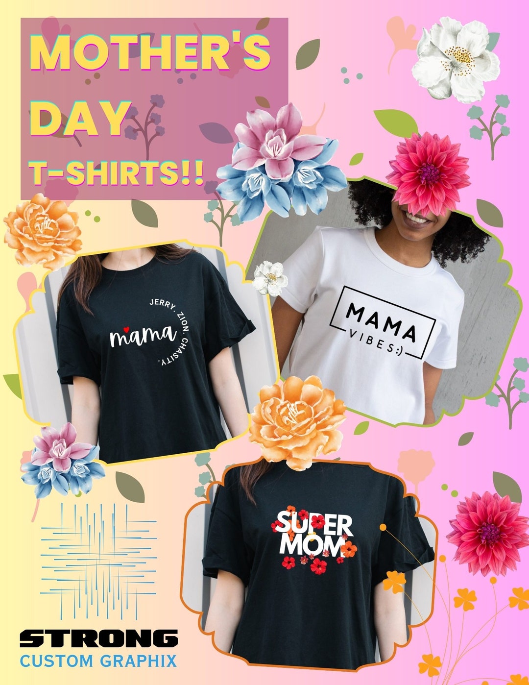 MOTHER'S DAY TSHIRTS - Etsy