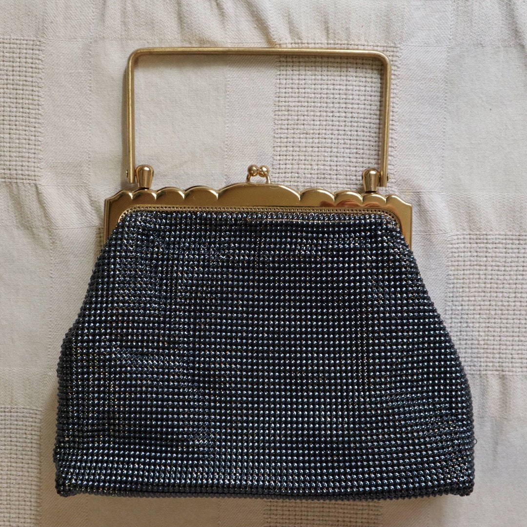 Whiting and davis black mesh bag hotsell
