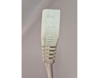 Long-Yuan LY-22P 2-Prong Power Cord White 10A 125V Replacement Cable