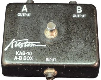 Kustom KAB-10 A-B Box Guitar Signal Switcher Pedal Black Passive AB Switch
