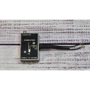 Vintage RF TV VHF Antenna Computer/Game Slider Switch Adapter for Atari 2600