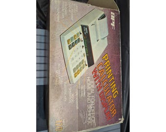 APF Mark 120 Vintage Printing Calculator 12 Digit Display Office Electronics Box
