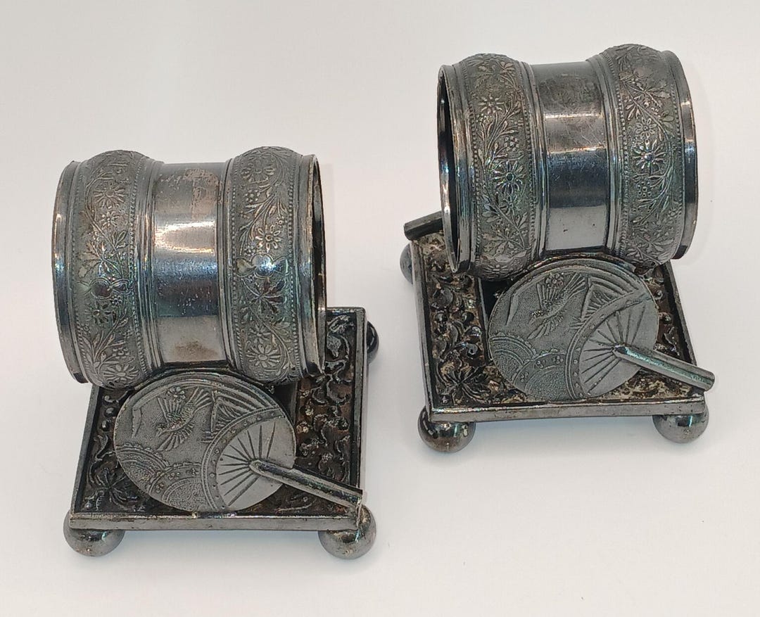 Meriden B Company - Victorian Quadruple Silverplated Figural Napkin ...