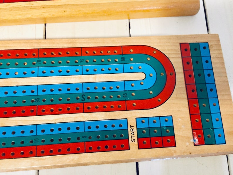 Vtg Cribbage Board Game Gift Set Of 2 Crib Game For Adults Etsy
