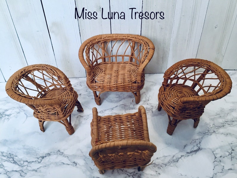wicker doll chair