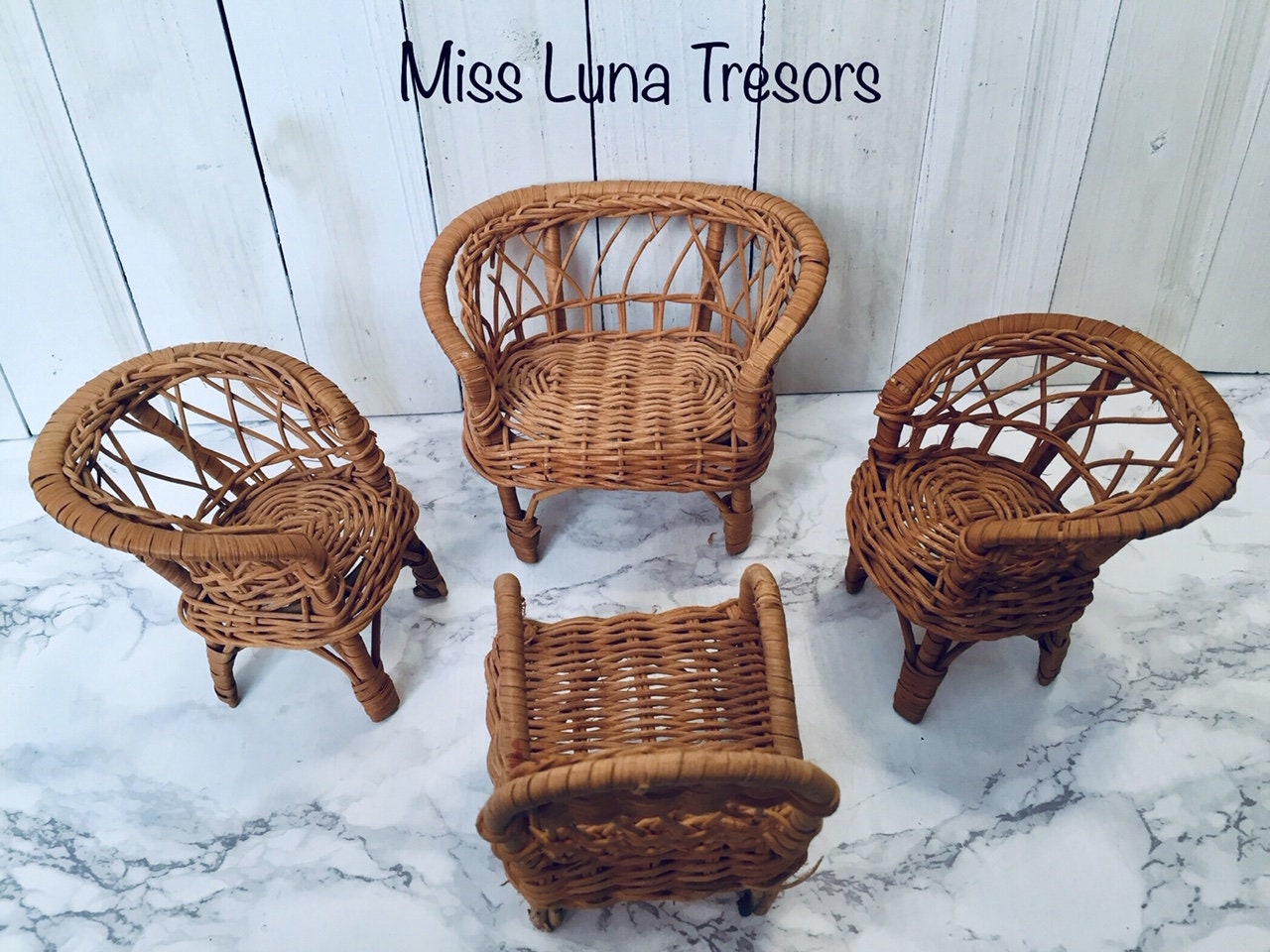 miniature wicker chair