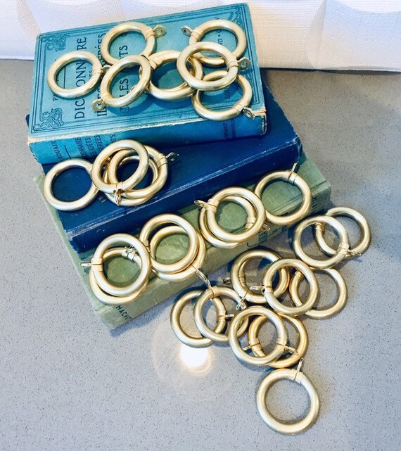 Curtains Brass Rings With Metal Eye Brass Curtain Rings Vtg Lot Of
