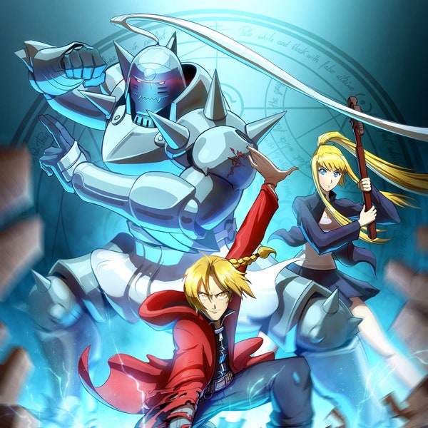 Fullmetal Alchemist Brotherhood Fanart: 13" x 19" Anime Poster