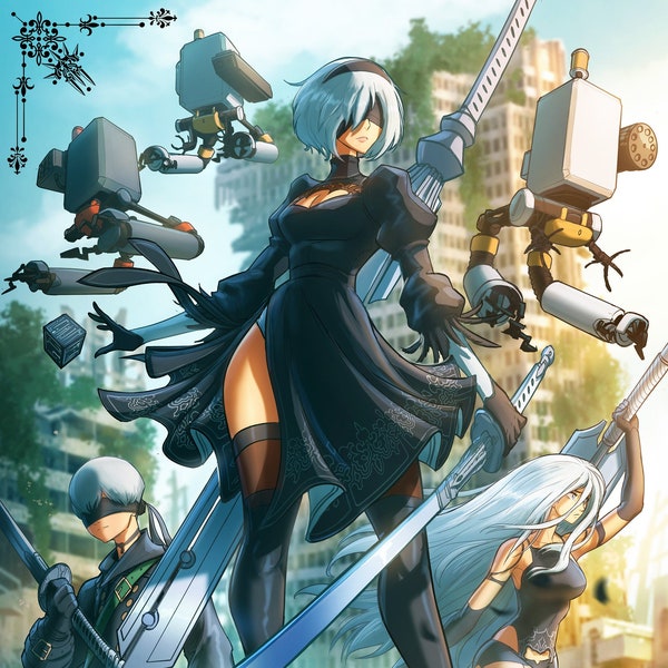 Nier Automata Fanart: 13" x 19" Anime Poster