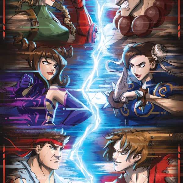 Street Fighter Fanart: 13" x 19" Anime Poster