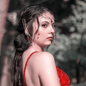 Rohan Modell Tiara Krone Jadeit Krone Brautschmuck für Hochzeit Elfen Kopfschmuck vintage Rave Musikfestival Elfe Cosplay keltischer Schmuck