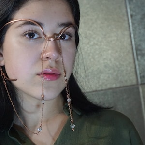 Cleopatra Model Face Accessory Chain Jewelry, Face Jewelry Festival and Rave accessory, Adjustable , No Piearcing , Face chain for Wedding