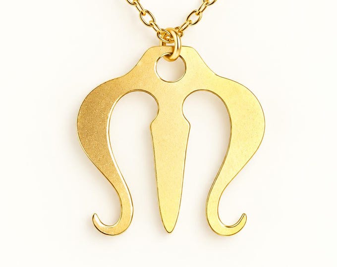 Trishula Necklace, Inner Strength & Courage Pendant, Empowerment Gift for Her or Him, Shiva Jewelry