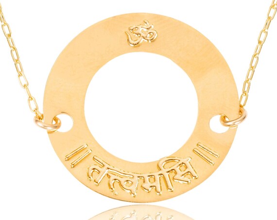 Sanskrit yoga necklace for man