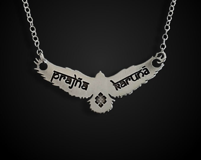 Wisdom & Compassion Bird Necklace, 14k Gold or Sterling Silver