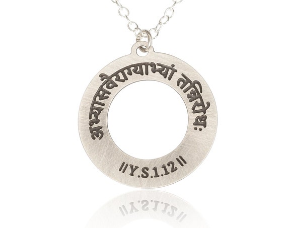 Abhyasa and Vairagya pendant. Yoga Sutra 1.12