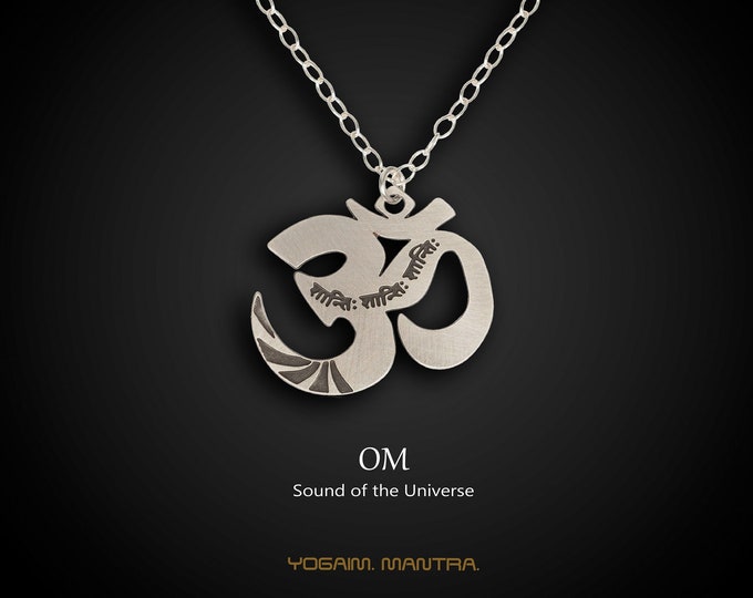 Dainty Om Necklace, Gold Plated Aum Pendant, Spiritual Jewelry