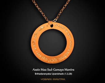 Sanskrit Mantra Necklace, Silver Plated Hindu Jewelry, Yoga Gift