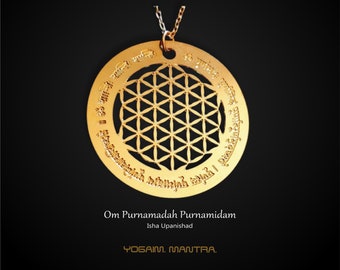 Om Purnamadah Necklace, Sacred Geometry, Yoga Jewelry