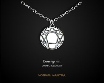 Sacred geomtry pendant, Enneagram necklace , Gurdjieff  work. Ancient symbol talisman, Limited Edition
