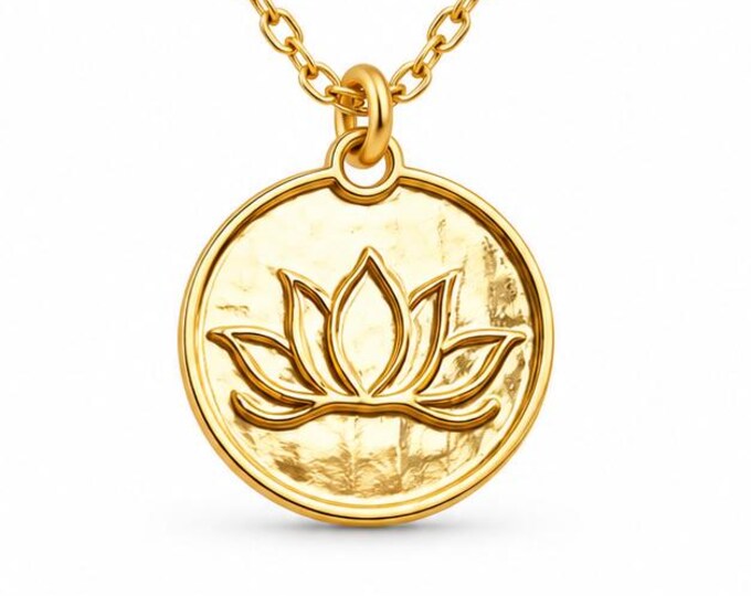 Lotus Flower Necklace, Sacred Geometry Jewelry, Meditation Pendant, Yoga Inspired Gift