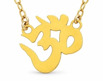 Om Necklace, Aum Symbol Pendant, Yoga Jewelry, Spiritual Necklace, Meditation Gift, Yoga Teacher Gift