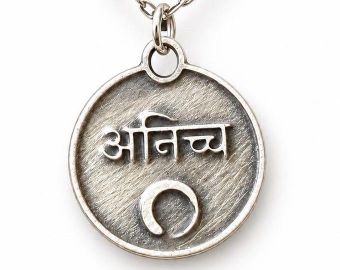 New Beginnings Necklace, Anicca Impermanence Pendant, Letting Go Gift, Mindfulness Jewelry, Buddhist Spiritual Necklace