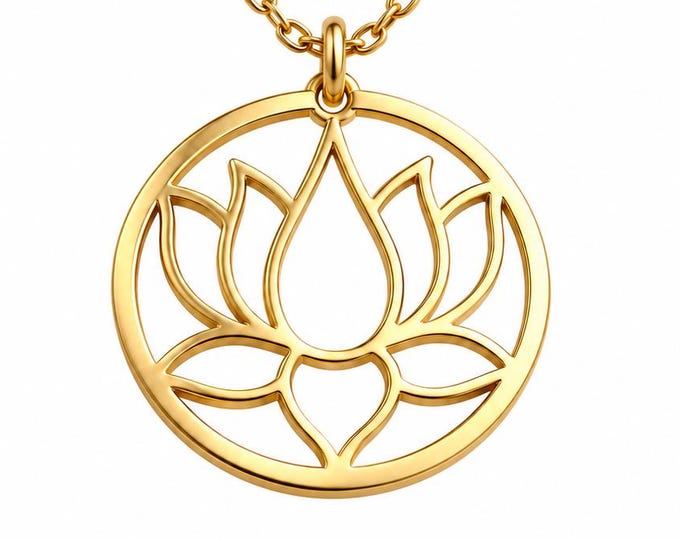 Lotus Flower Necklace, New Beginnings Gift, Spiritual Awakening Pendant, Women's Empowerment Jewelry, Yoga Meditation Gift