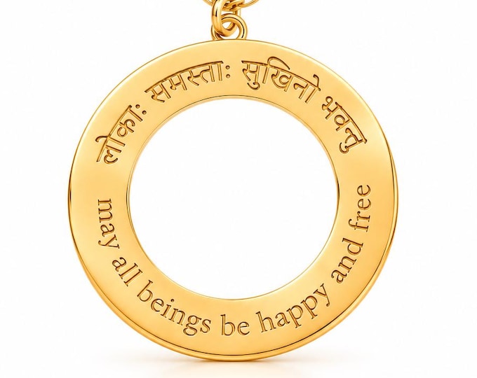 Sanskrit Mantra Necklace, Sterling Silver Om Pendant, Yoga Jewelry