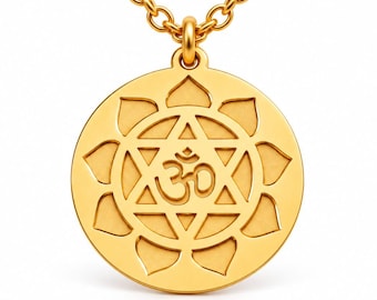 Gayatri Mantra Pendant, Yoga Meditation Necklace
