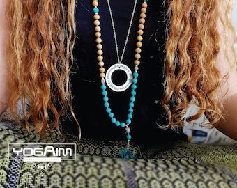 Gayatri Mantra Necklace, Sanskrit Pendant, Yoga Jewelry