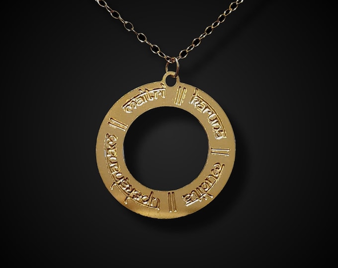 Brahma-viharas Necklace, 14k Gold-Plated Buddhist Jewelry