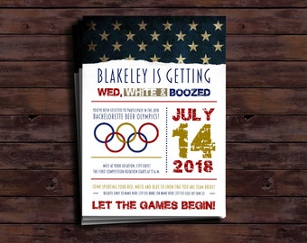 american flag invite etsy