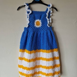 Crochet Daisy Sundress 7-8yrs