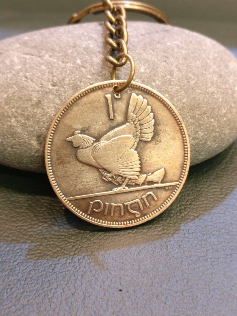 Birthday Gift Coin Keychain Gift Ready Comes in Gift bag Handbag Charm 1935 Irish Penny Coin Keyring
