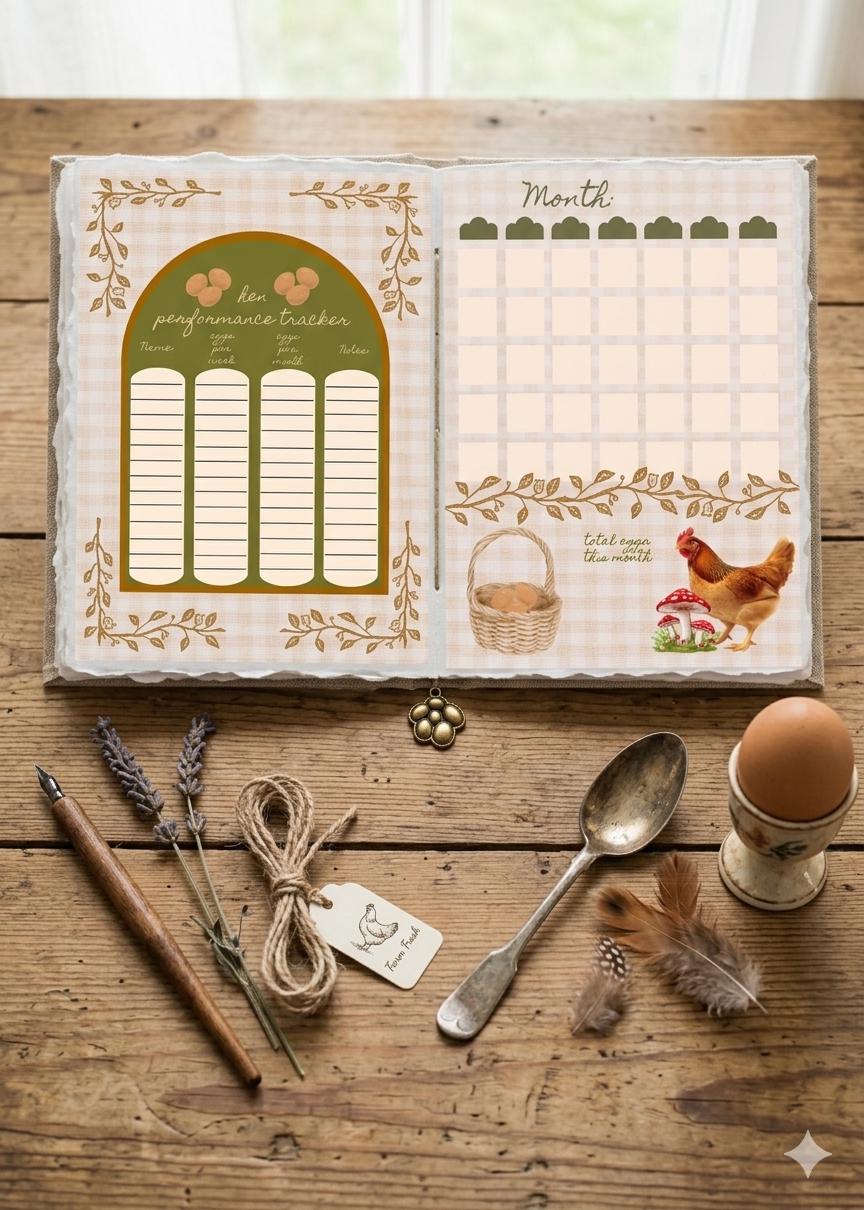 Chicken Egg Tracker Printable PDF, Egg Production Tracker, Chicken ...